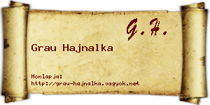 Grau Hajnalka névjegykártya